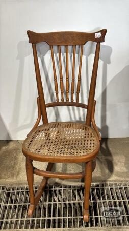 CANE SEATED ROCKING CHAIR