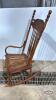LARGE PRESS BACK ROCKER WITH CANE SEAT - 3