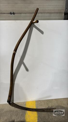 WOODEN HANDLED SCYTHE