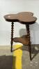 REFINISHED PARLOUR TABLE WITH TURNED LEGS