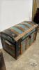 HUMP TOP STEAMER TRUNK WITH TRAY - 7