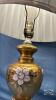 PAIR OF GOLD FLORAL BASED TABLE LAMPS - 3