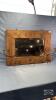 TIN CLAD HALL MIRROR WITH HOOKS