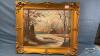 FRAMED WINTER SCENED PRINT BY V.L. BASTENDORFF - 2