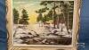 FRAMED WINTER SCENE ON BOARD - 2