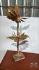 TEAK 37IN DOUBLE FLOWER ORNAMENT - 3