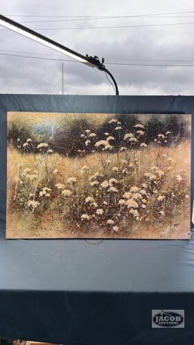FLORAL PAINTING ON CANVAS