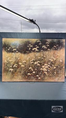 FLORAL PAINTING ON CANVAS