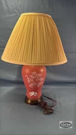 PINK GLASS BASED LAMP