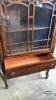 UNIQUE 1940'S WALNUT CHINA CABINET - 3