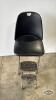 VINYL STOOL WITH FOLDING FOOT REST - 2