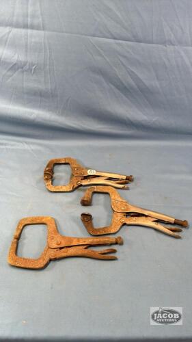 (3) LOCKING C CLAMP PLIERS