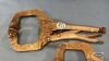 (3) LOCKING C CLAMP PLIERS - 4