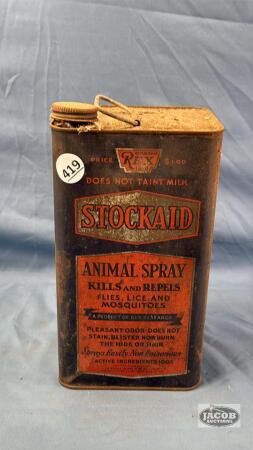 STOCKAID ANIMAL SPRAY METAL TIN WITH LID