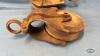 (2) WOODEN PULLEYS - 3