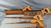 (2) HAND PLAINS AND (5) HAND SAWS - 3