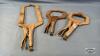 (3) LOCKING C CLAMP PLIERS - 2