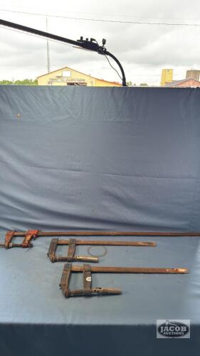 (3) SLIDING BAR CLAMPS