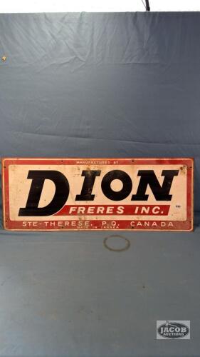 (1) METAL DION INC. SIGN