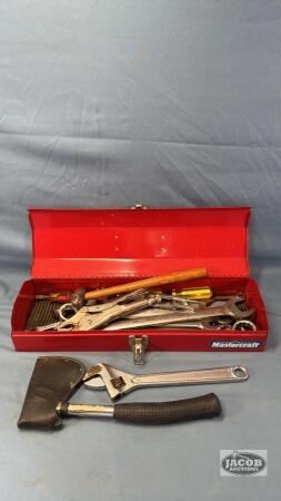 METAL TOOL BOX WITH CONTENTS