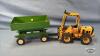 TONKA LONG FORKLIFT AND A HUSKEE GRAVITY WAGON - 3