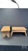 (2) WOODEN FOOT STOOLS