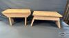 (2) WOODEN FOOT STOOLS - 2