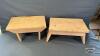 (2) WOODEN FOOT STOOLS - 3