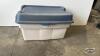 RUBBERMAID TOTE WITH HINGED LID - 2