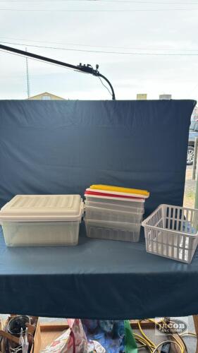 ASSORTMENT OF SMALL TOTES AND BASKET