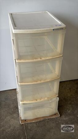 4 DRAWER PLASTIC CABINET