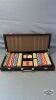 POKER CHIP SET IN LEATHER CASE