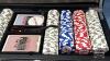 POKER CHIP SET IN LEATHER CASE - 4