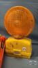 (7) 16IN PLASTIC SPIKES AND (1) FLASHING LIGHT - 2