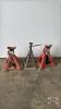(3) JACK STANDS (2) ARE 3 TONNE MOTOMASTER