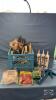 MILK CRATE FULL OF PAINTING / DRYWALL TOOLS