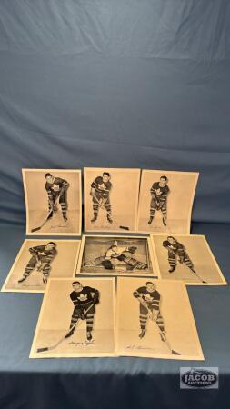 (8) VINTAGE TORONTO MAPLE LEAF HOCKEY PRINTS