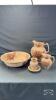 (5) PIECE BASIN SET WITH FLORAL PATTERN