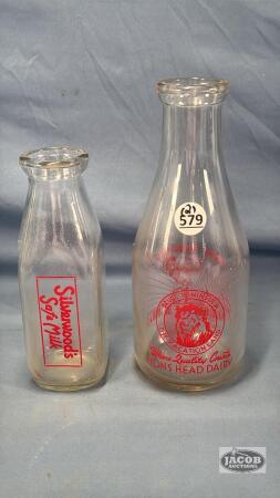 "SILVERWOODS" AND A "LIONS HEAD DAIRY MILK BOTTLE"