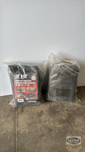 (2) 10FT X 12FT HEAVY DUTY MESH TARPS