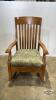 SLATTED HIGH BACK WOODEN ROCKING CHAIR