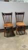 (2) SPINDLE BACK WOODEN CHAIRS
