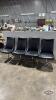 (4)LEATHER SWIVAL KITCHEN CHAIRS WITH CHROME BASE