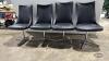 (4)LEATHER SWIVAL KITCHEN CHAIRS WITH CHROME BASE - 2