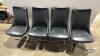 (4)LEATHER SWIVAL KITCHEN CHAIRS WITH CHROME BASE - 3