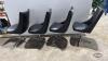 (4)LEATHER SWIVAL KITCHEN CHAIRS WITH CHROME BASE - 4