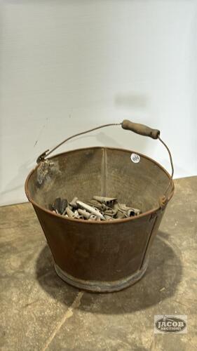 PAIL OF METAL SAP SPILES