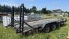 2014 15FT TANDEM AXLE TRAILER WITH A 3FT BEAVER TAIL AND RAMPS. - 4