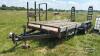 2014 15FT TANDEM AXLE TRAILER WITH A 3FT BEAVER TAIL AND RAMPS. - 14