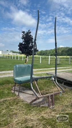 METAL STONE BOAT WITH SEAT